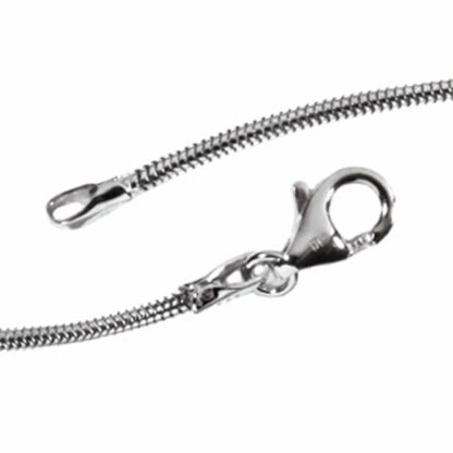 Schlangenkette 585 Weißgold 1,4 mm 45 cm – Bild 5