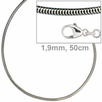 Schlangenkette 925 Silber 50 cm 1,9 mm