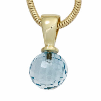 Anhänger Blautopas-Kugel 585 Gelbgold