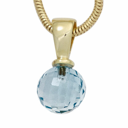 Anhänger Blautopas-Kugel 585 Gelbgold