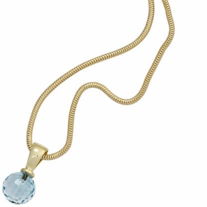 Anhänger Blautopas-Kugel 585 Gelbgold – Bild 2