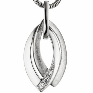 Anhänger Zwillings-Marquise 333 Weißgold mit Zirkonia