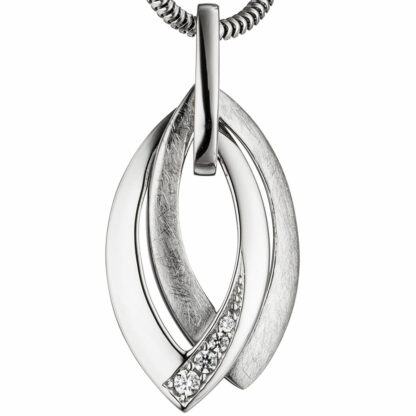 Anhänger Zwillings-Marquise 333 Weißgold mit Zirkonia