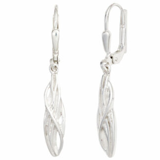 Boutons 925 Silber mattiert verschlungen