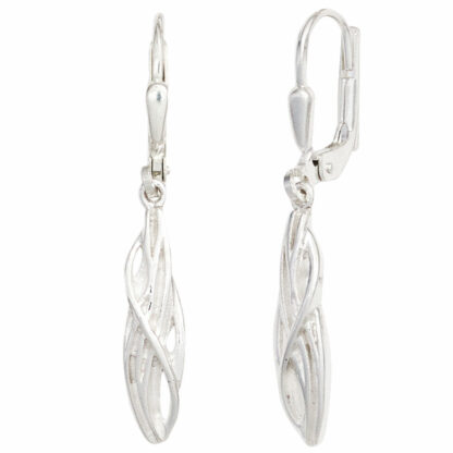 Boutons 925 Silber mattiert verschlungen