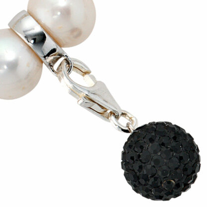 Charm "Kugel" 925 Silber und schwarzes Glas – Bild 2