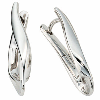 Creolen 333 Weißgold Push-Up-Design
