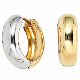 Creolen rund 333 Gelbgold Bicolor Vario-Optik
