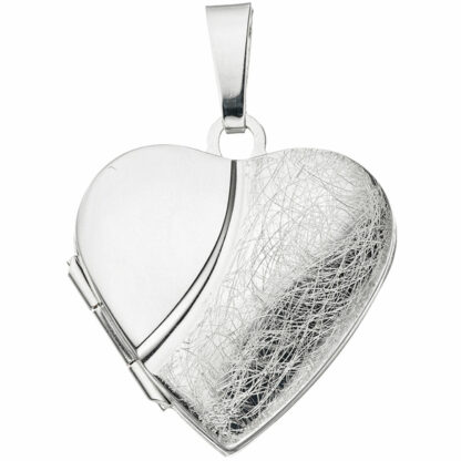 Medaillon "Herz" 925 Silber/teileismatt