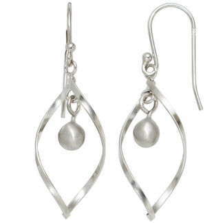 Ohrhaken Tropfen mit Kugel 925 Silber