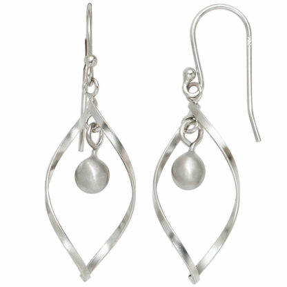 Ohrhaken Tropfen mit Kugel 925 Silber