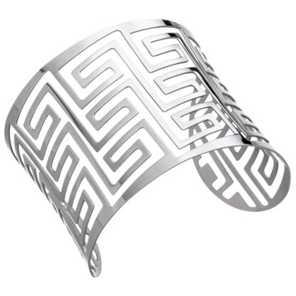 Armreif offen "Labyrinth" Edelstahl