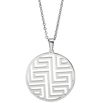 Collier mit Anhänger "Labyrinth" Edelstahl