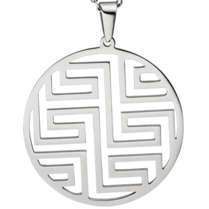 Collier mit Anhänger "Labyrinth" Edelstahl – Bild 3