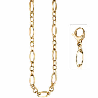 Collier Edelstahl/PVD goldfarben 47 cm oval-rund