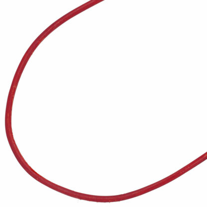 Leder-Collier rot 925 Silber 42 cm – Bild 2