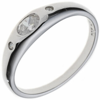 Ring 925 Silber mit 3 Zirkonia weiß
