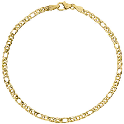 Zwillingspanzer-Armband 585 Gelbgold 19 cm – Bild 4