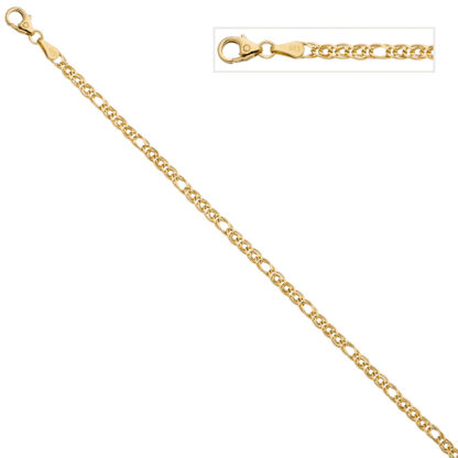 Zwillingspanzer-Armband 585 Gelbgold 19 cm – Bild 3