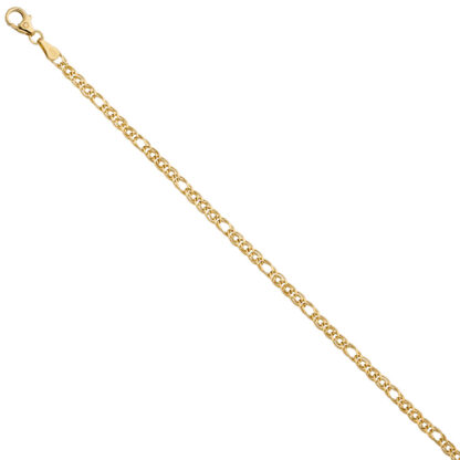 Zwillingspanzer-Armband 585 Gelbgold 19 cm – Bild 2