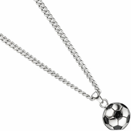 Anhänger "Fußball" Edelstahl und Lackeinlage schwarz – Bild 2