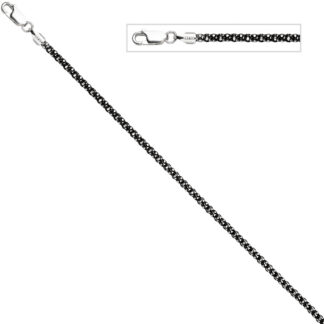 Armband 925 Silber/teilschwarzrhodiniert mit Karabinerverschluss
