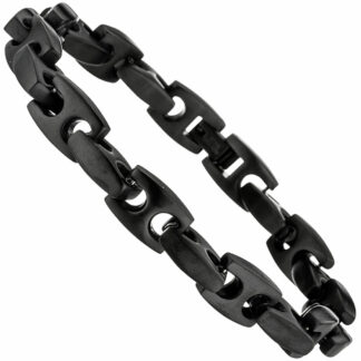 Armband Edelstahl/PVD schwarz mattiert 23,5 cm