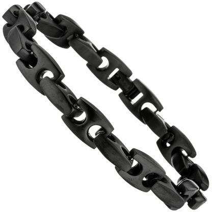 Armband Edelstahl/PVD schwarz mattiert 23,5 cm