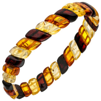 Armband mit Bernsteinen multicolor rechteckig