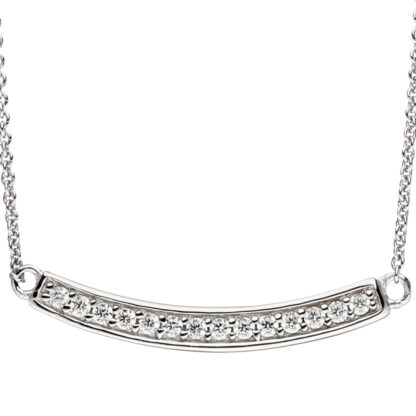 Collier 925 Silber und Schmuckschiene mit Zirkonia – Bild 3