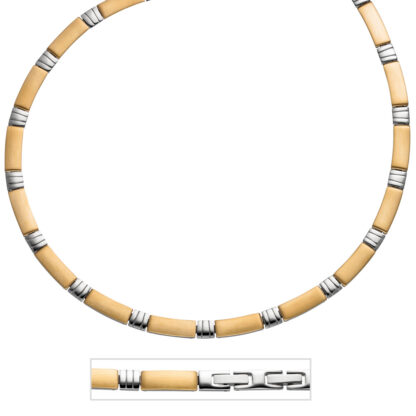 Collier Edelstahl/PVD goldfarben 47 cm