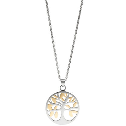 Collier "Lebensbaum" Edelstahl/PVD goldfarben – Bild 2