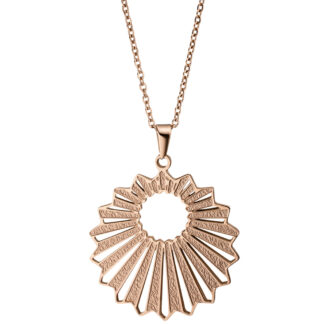 Collier "Sonne" Edelstahl/PVD rotgoldfarben