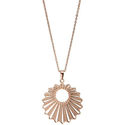 Collier "Sonne" Edelstahl/PVD rotgoldfarben – Bild 2