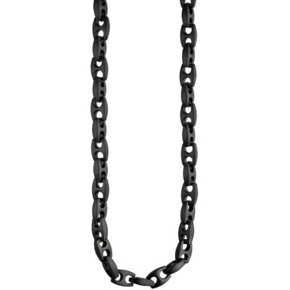 Halskette Edelstahl/PVD schwarz mattiert 50 cm