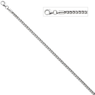 Zopfarmband 585 Weißgold 2,3 mm 19 cm