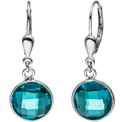 Boutons 925 Silber mit Quarzen in türkis