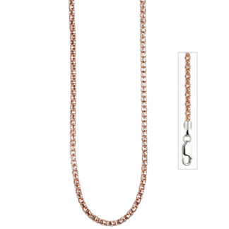 Collier 925 Silber/teilrotvergoldet 45 cm 2,8 mm