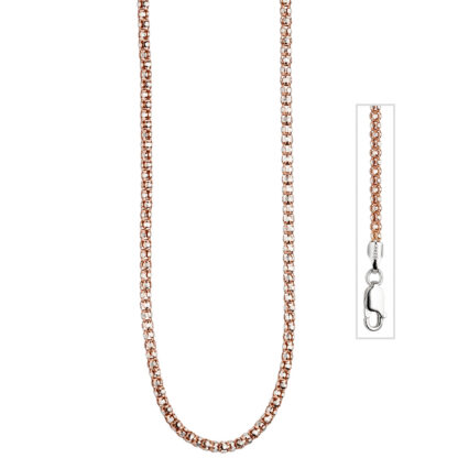 Collier 925 Silber/teilrotvergoldet 45 cm 2,8 mm