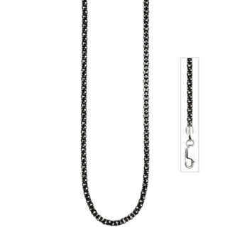 Collier 925 Silber/teilschwarzrhodiniert 45 cm 2,8 mm