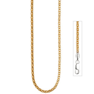 Collier 925 Silber/teilvergoldet 45 cm 2,8 mm