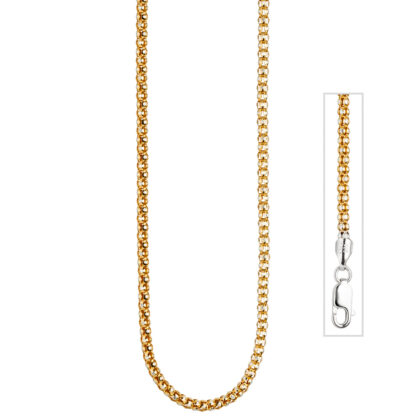 Collier 925 Silber/teilvergoldet 45 cm 2,8 mm