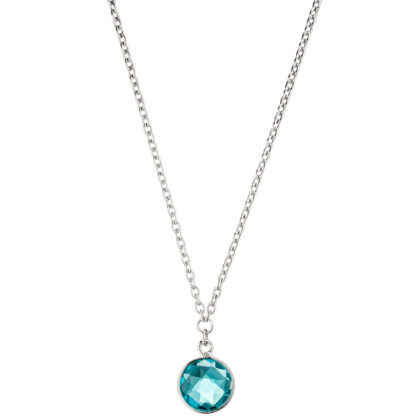 Collier/Ankerkette 925 Silber mit Anhänger Quarz türkis – Bild 2