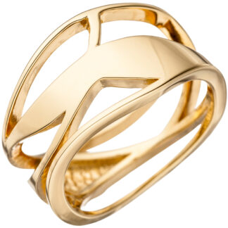 Ring abstrakt 925 Silber/vergoldet