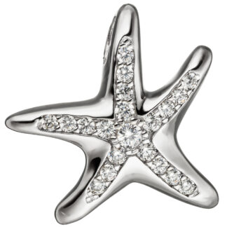 Anhänger "Seestern" 925 Silber mit Zirkonia weiß
