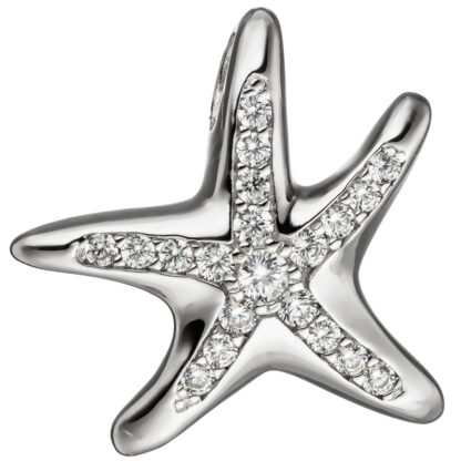 Anhänger "Seestern" 925 Silber mit Zirkonia weiß