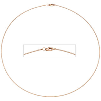 Halsreif 925 Silber/rotvergoldet 1,1 mm 42 cm