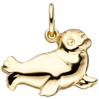 Anhänger "Robbe" 585 Gelbgold