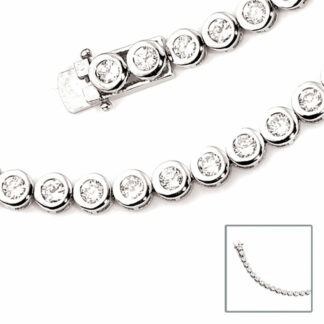 Armband 925 Silber mit 28 Zirkonia weiß 19 cm