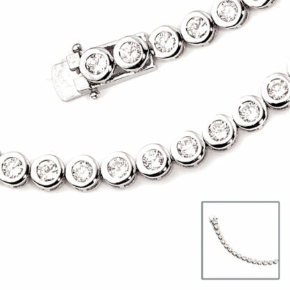 Armband 925 Silber mit 28 Zirkonia weiß 19 cm
